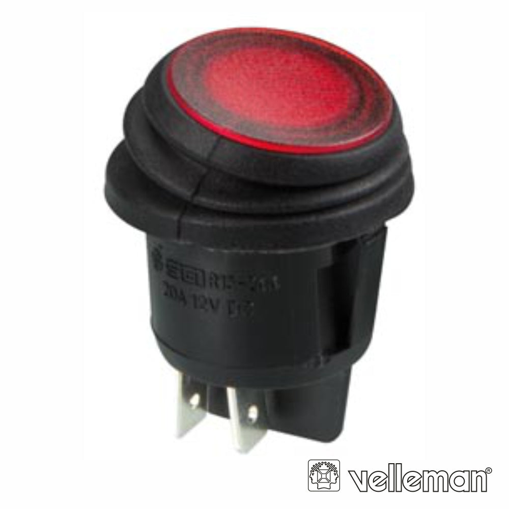 Interruptor Basculante C/ Luz Led 16A-12V Dpst On-Off - Tauu.pt