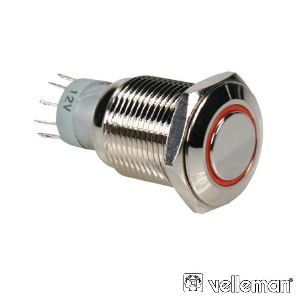 Interruptor Redondo De Metal Spdt 1Na 1Nc Anel Laranja - Tauu.pt