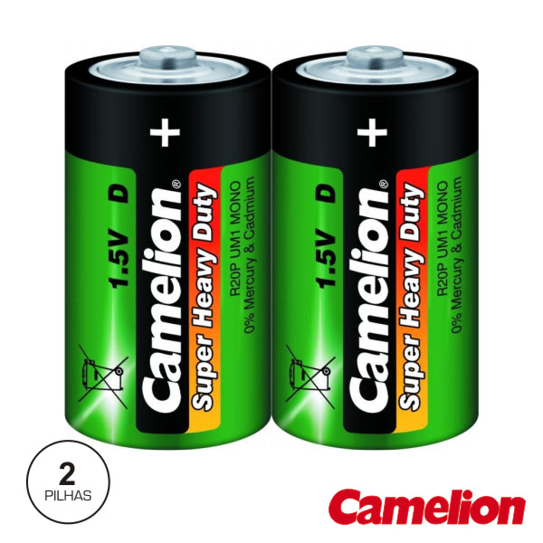 Pilha Zinco-Carvão Lr20/D 1,5V 2X Camelion - Tauu,pt