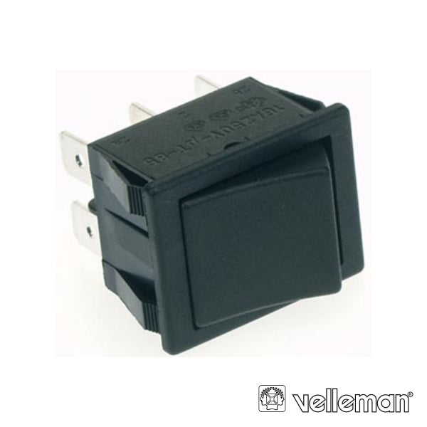Comutador Basculante 10A-250V Dpst On-On Tecla Preta - Tauu.pt
