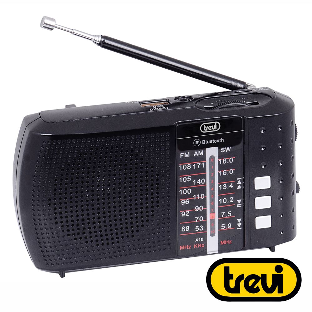 Rádio Portátil Am/Fm/Bt Clássico Preto Trevi - Tauu,pt