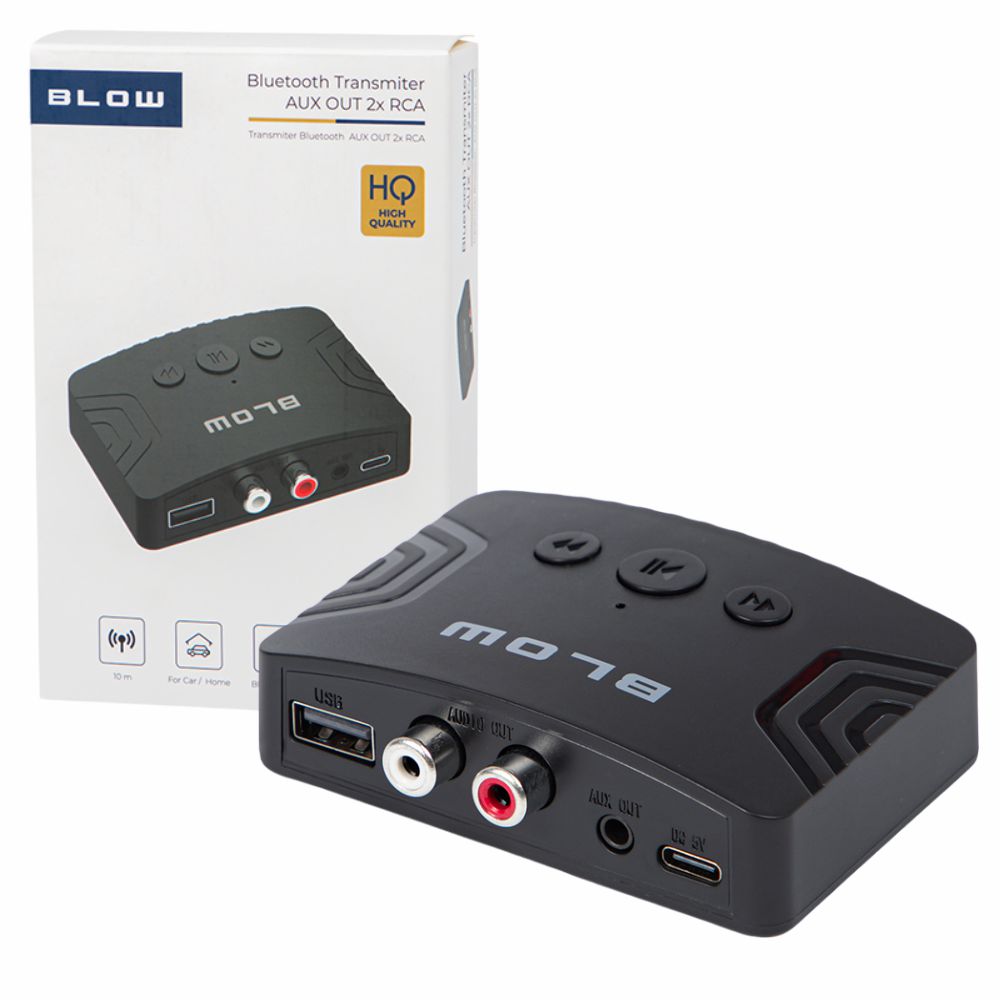 Transmissor Áudio Bluetooth 5.3 Aux/Rca - Tauu.pt