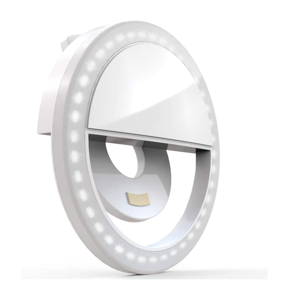 Anel De Luz P/ Telemóvel Universal Branco - Tauu.pt