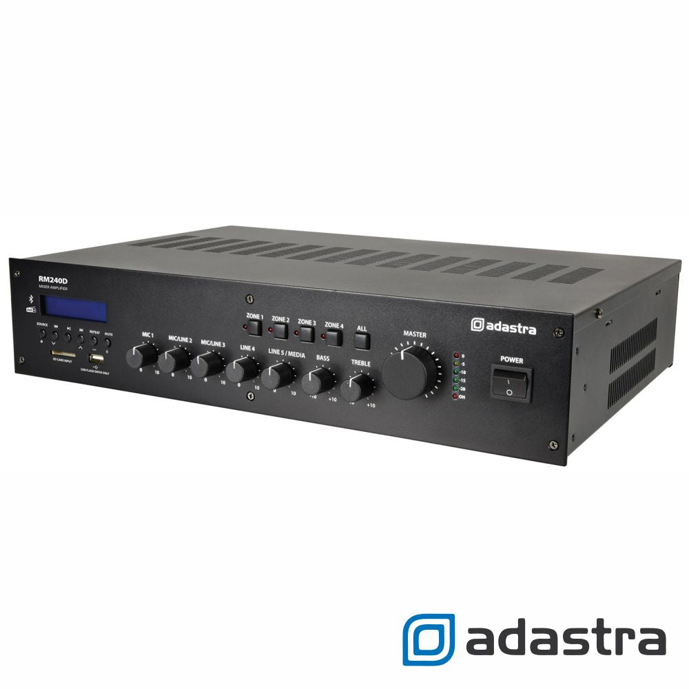 Amplificador 100V 240W Dab/Fm/Bt/Usb/Sd Adastra - Tauu,pt