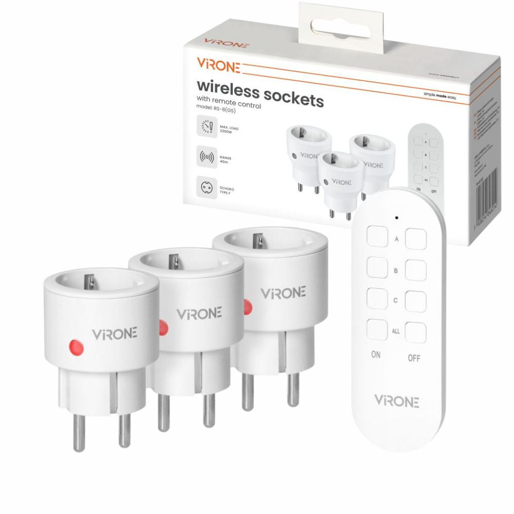 Conjunto De 3 Mini Tomadas Elétricas Schuko C/ Comando - Tauu.pt
