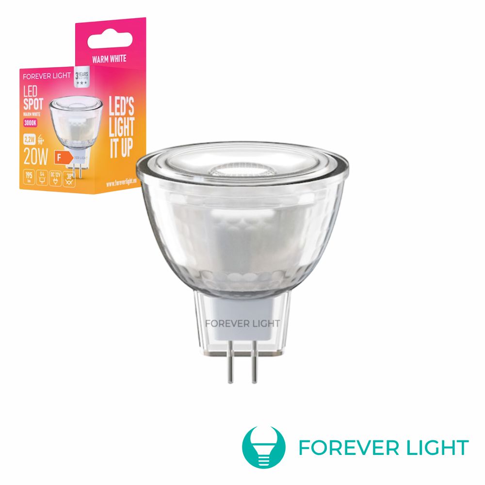 Lâmpada Led G4 Mr11 2.2W 12V 3000K 195Lm Forever - Tauu.pt