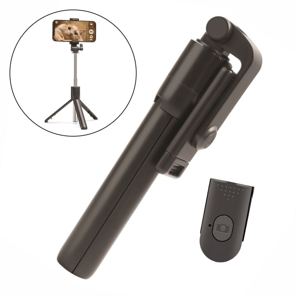 Vara Telescópica Monopod P/ Selfies C/ Função Tripé - Tauu.pt