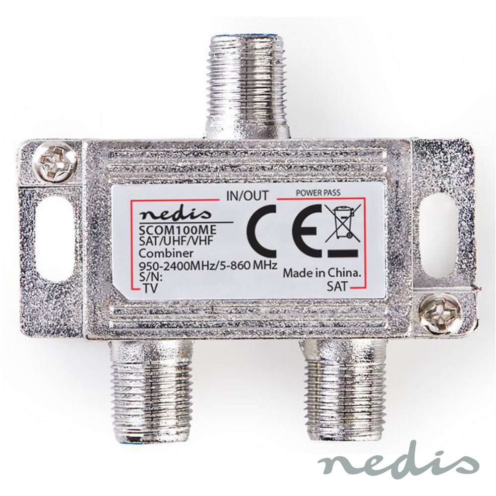 Repartidor Fichas F C/2 Vias Vhf/Uhf Satélite 2400Mhz - Tauu.pt