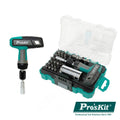 Conjunto De Chave Roquete C/ Bits E Extensor 25X Proskit - Tauu,pt
