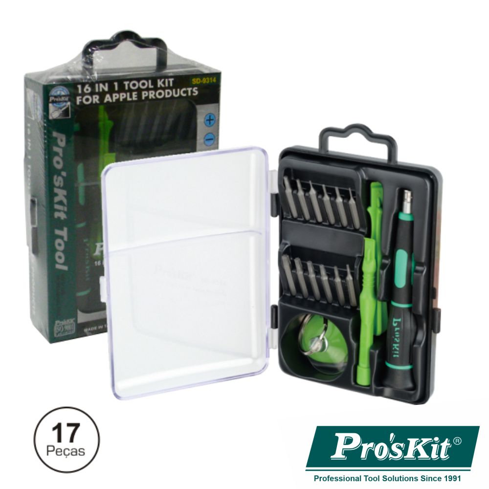 Conjunto De Chave C/ 13 Bits E Acessórios P/ Apple Proskit - Tauu.pt