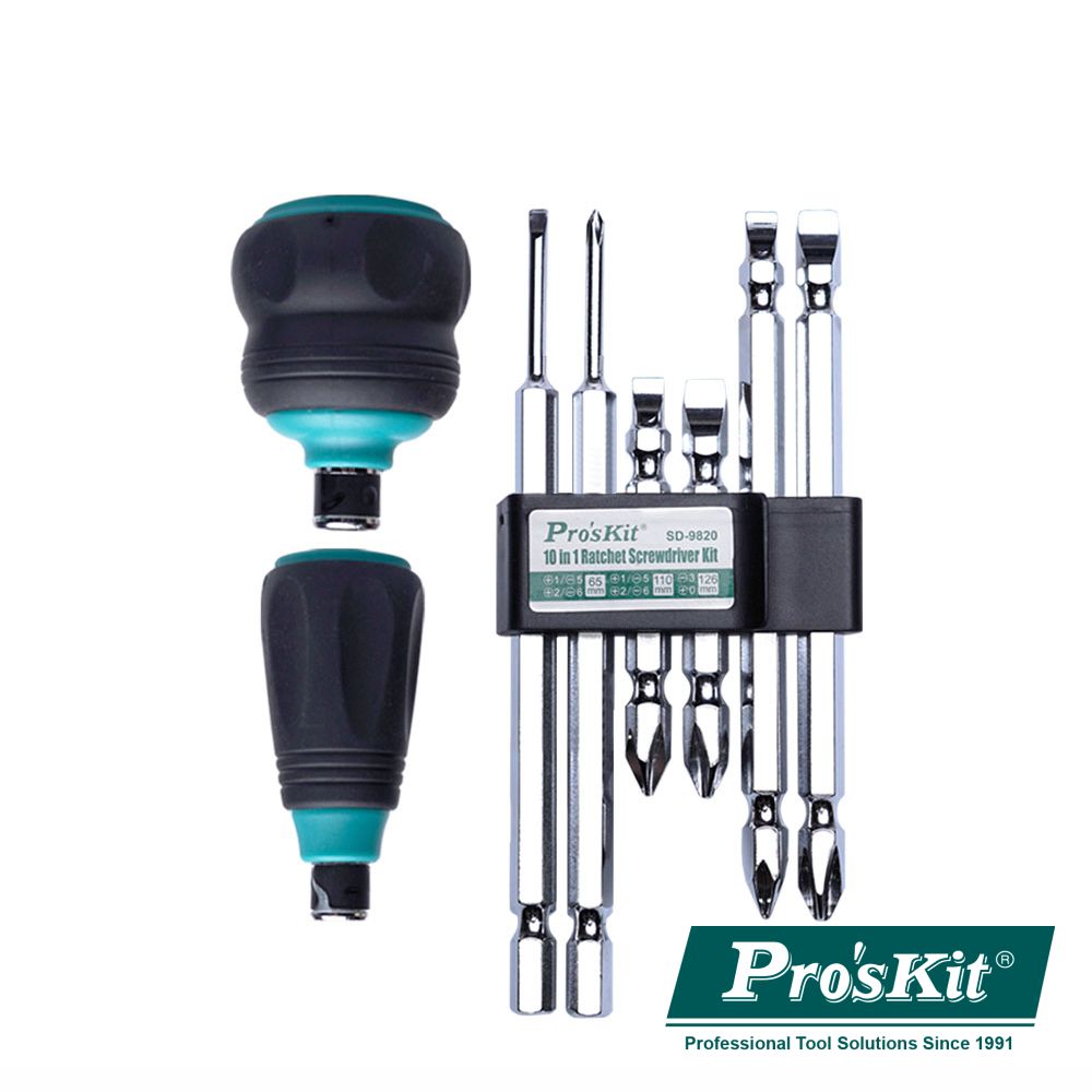 Conjunto De 10 Chaves 3Em1 C/ Roquete Proskit - Tauu,pt