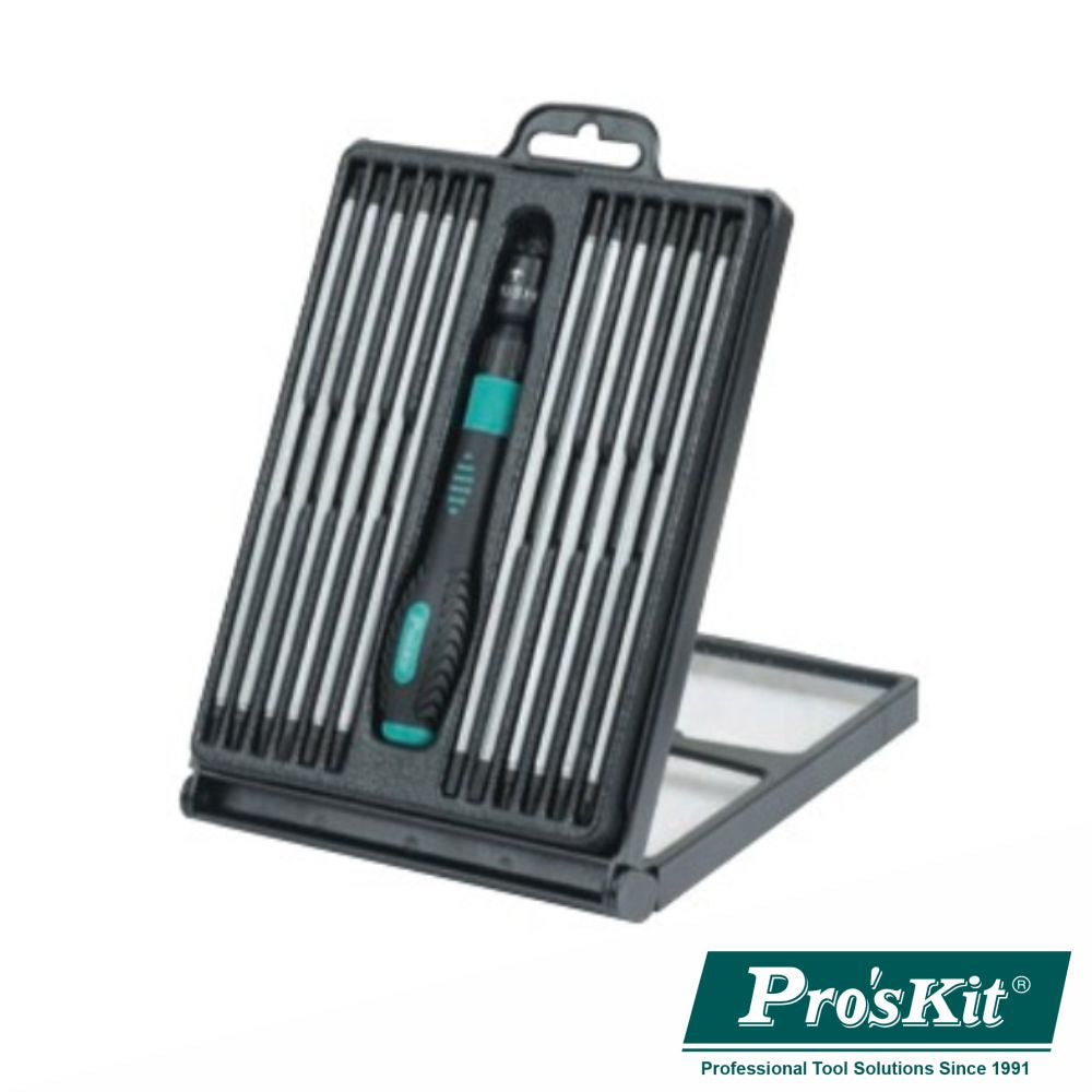 Conjunto De Chave Roquete C/ 12 Bits Duplos 160Mm Proskit - Tauu.pt