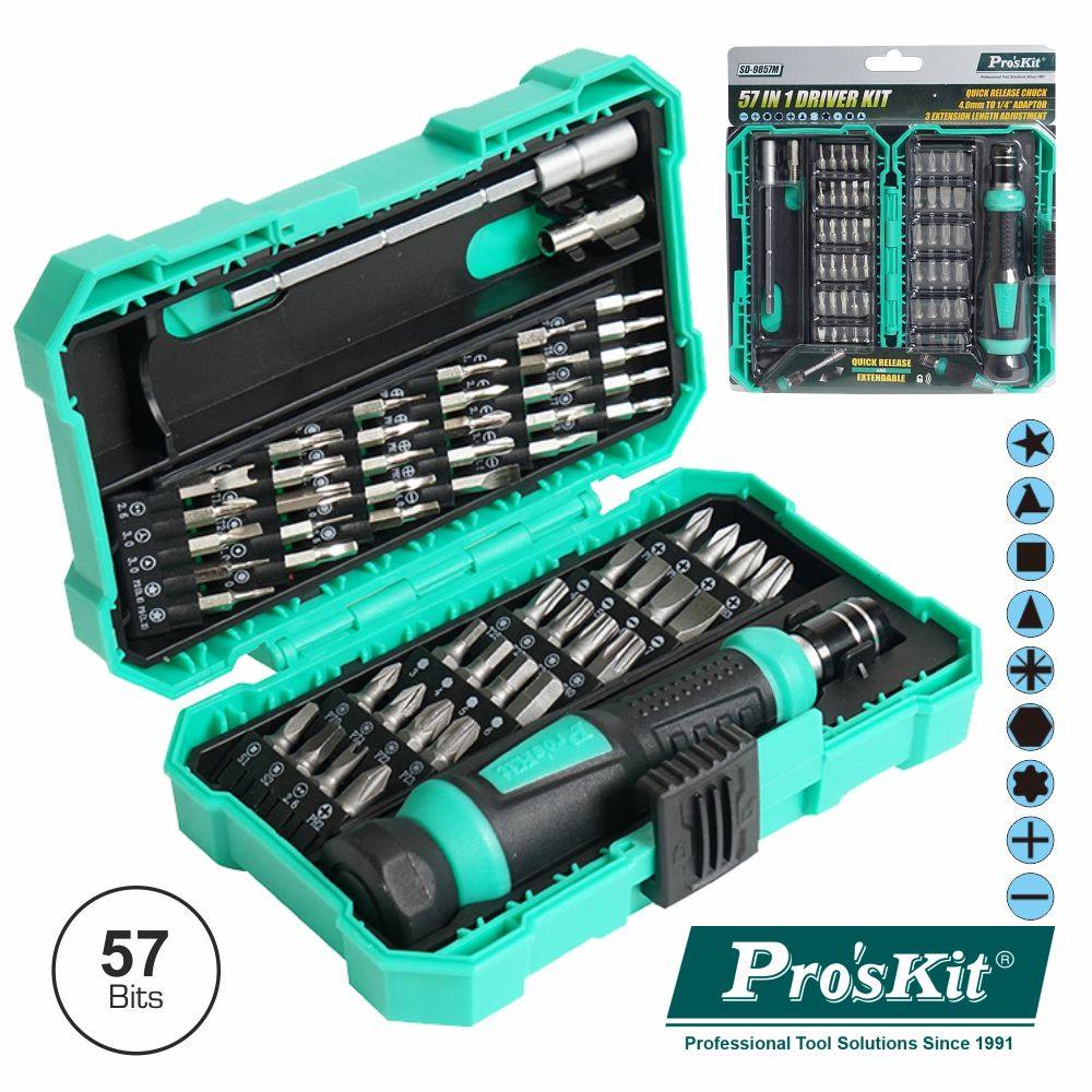 Conjunto De Chave C/ 57 Bits E Extensor Proskit - Tauu.pt