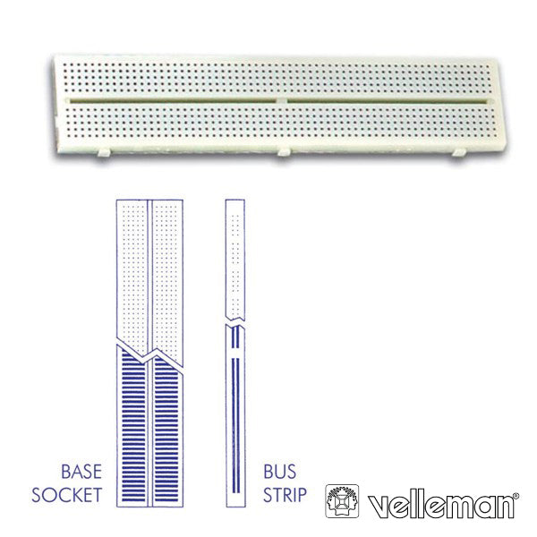 Placa De Ensaio Multifunções C/ 640 Pontos Velleman - Tauu,pt
