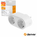 Ficha Elétrica Adaptadora 2X Schuko Inteligente Wifi Denver - Tauu,pt
