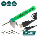 Ferro De Soldar 8W C/ Ligação Usb 5V E Acessórios Proskit - Tauu.pt