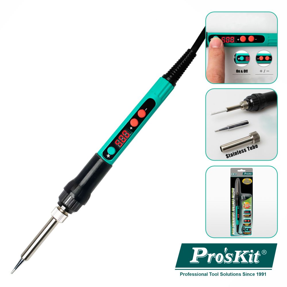 Ferro De Soldar C/ Display Regulável 60W 200/500ºc Proskit - Tauu,pt