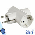 Ficha Elétrica Adaptadora 3X Schuko Solera - Tauu.pt