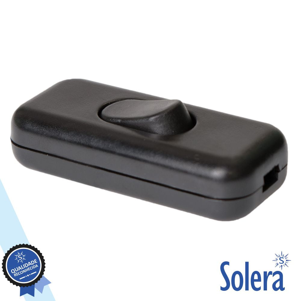 Interruptor De Passagem Bipolar 4A 250V Preto Solera - Tauu,pt