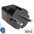 Ficha Schuko Macho C/ Terra 250V Preta Solera - Tauu,pt