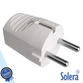 Ficha Schuko Macho C/ Terra 250V Branca Solera - Tauu,pt