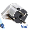 Ficha Schuko Macho C/ Terra Lateral 220V Branco Solera - Tauu,pt