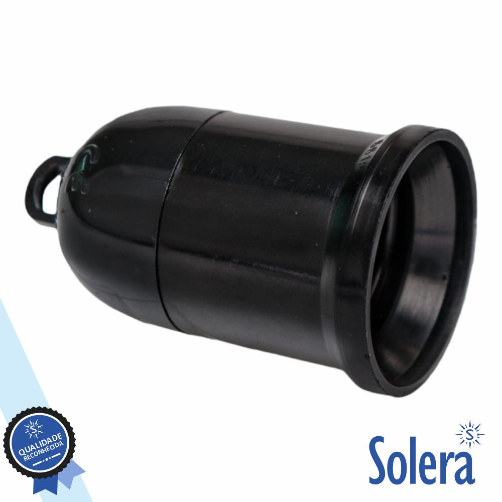 Casquilho P/ Lâmpada E27 Preto Solera - Tauu,pt