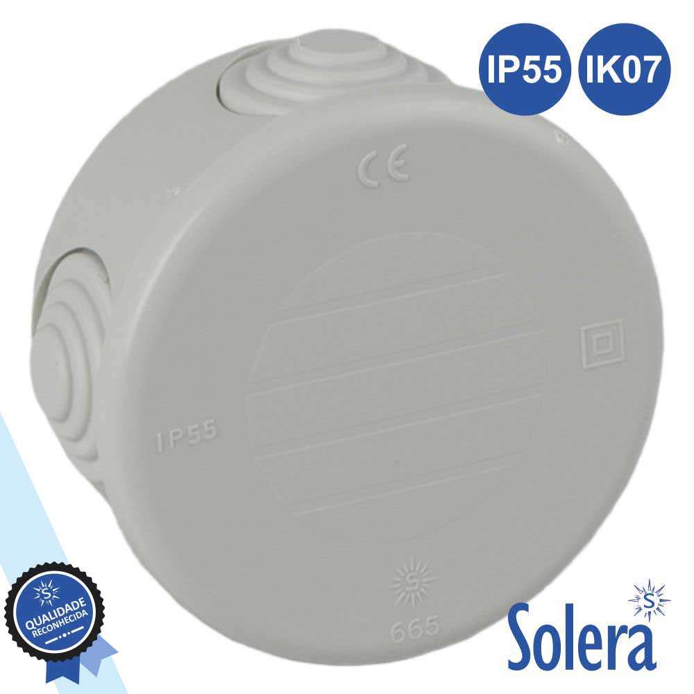 Caixa De Passagem Estanque C/ 4 Cones Ø70X40Mm Solera - Tauu,pt