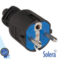 Ficha Schuko Macho 16A/250V Preta Solera - Tauu,pt