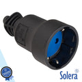 Ficha Schuko Fêmea 16A/250V Preta Solera - Tauu,pt