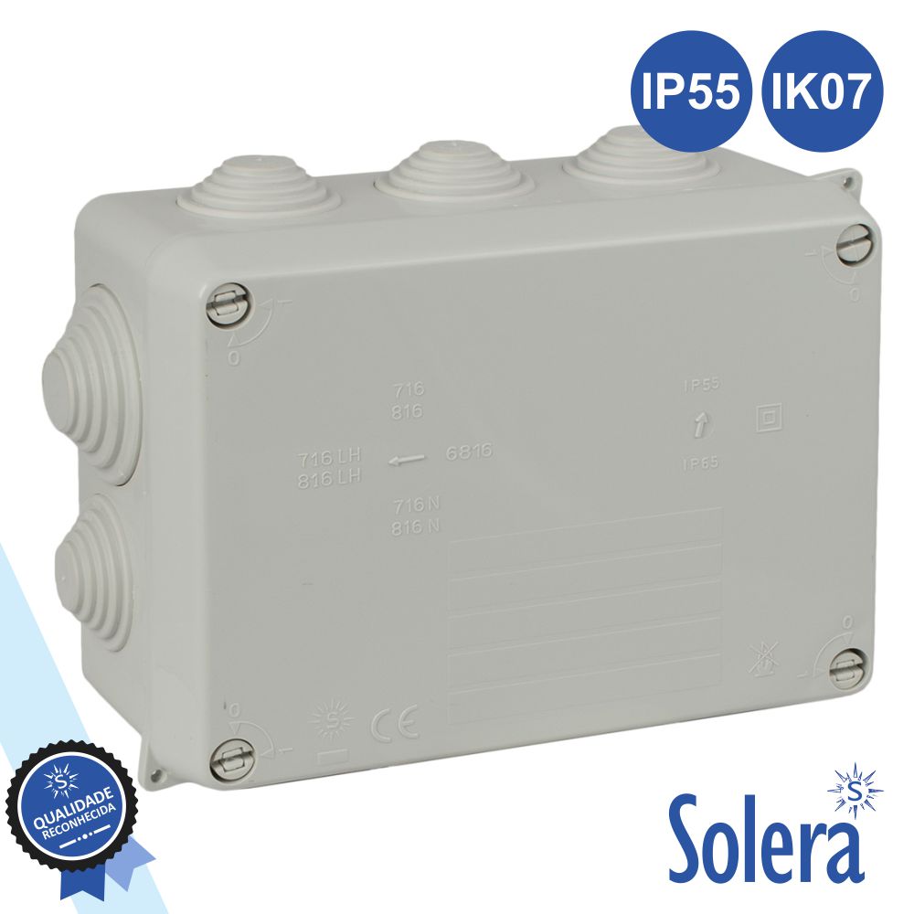 Caixa De Passagem Estanque C/ 10 Cones 153X110X65Mm Solera - Tauu,pt