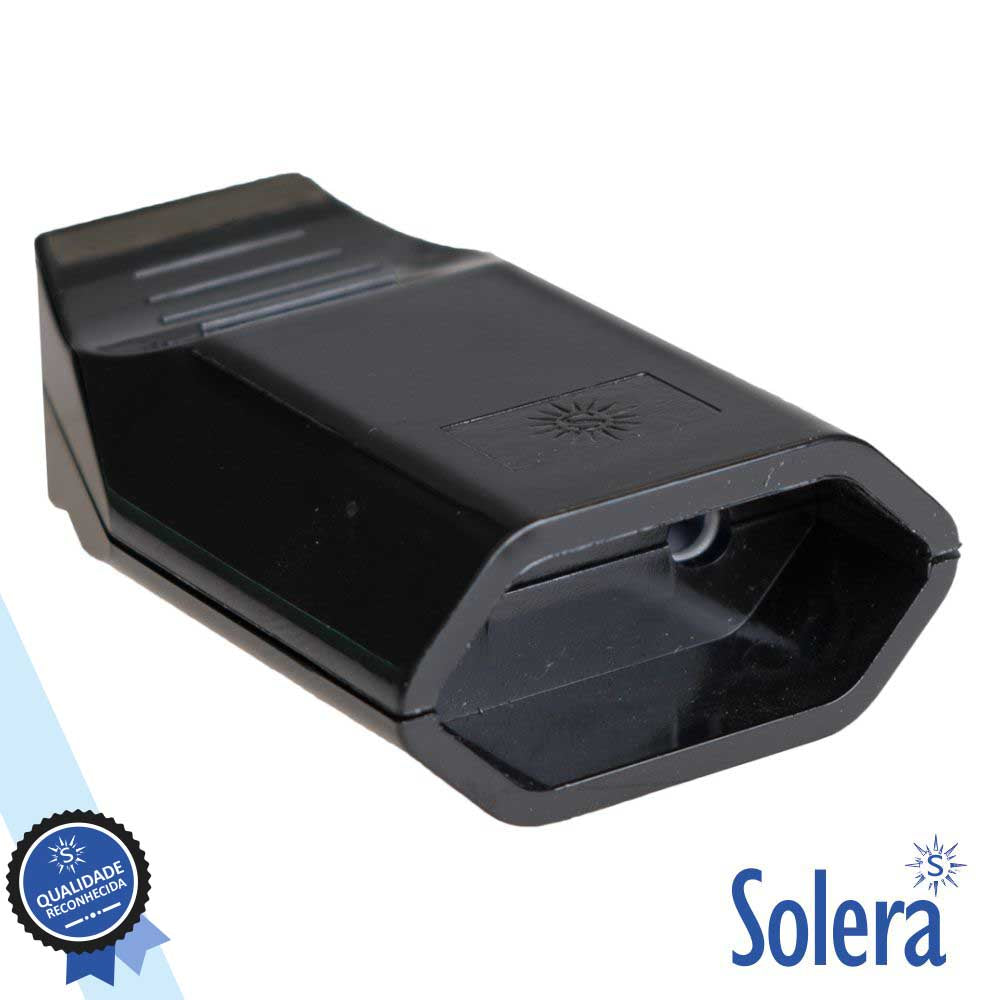 Ficha Alimentaçâo Ac Plana Fêmea Preta 250V Solera - Tauu,pt