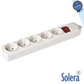 Tomada Elétrica C/ 5 Saídas Schuko Interruptor Solera - Tauu,pt