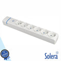 Extensão Elétrica 6X Schuko C/ Interruptor Solera - Tauu.pt