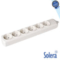 Tomada Elétrica C/ 6 Saídas Schuko Solera - Tauu.pt