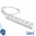 Tomada Elétrica C/ 5 Saídas Interruptor 1,5M Branco Solera - Tauu,pt