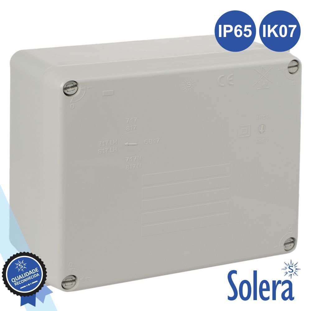 Caixa De Passagem Estanque 160X135X70Mm Ip65 Ik07 Solera - Tauu.pt