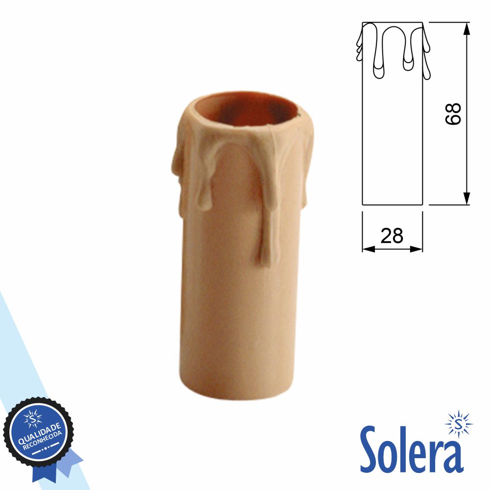 Capa P/ Suporte De Lâmpada E14 Efeito Vela Solera - Tauu,pt