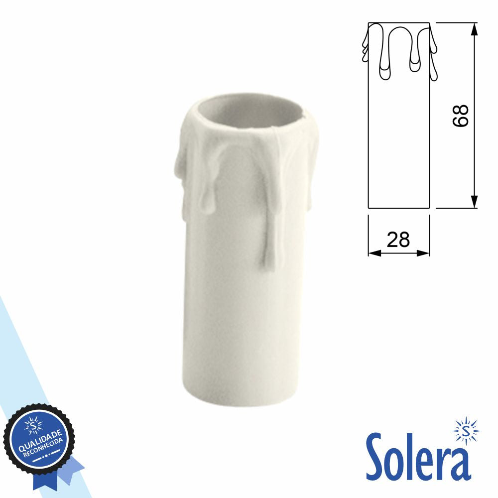 Capa P/ Suporte De Lâmpada E14 Efeito Vela Solera - Tauu,pt