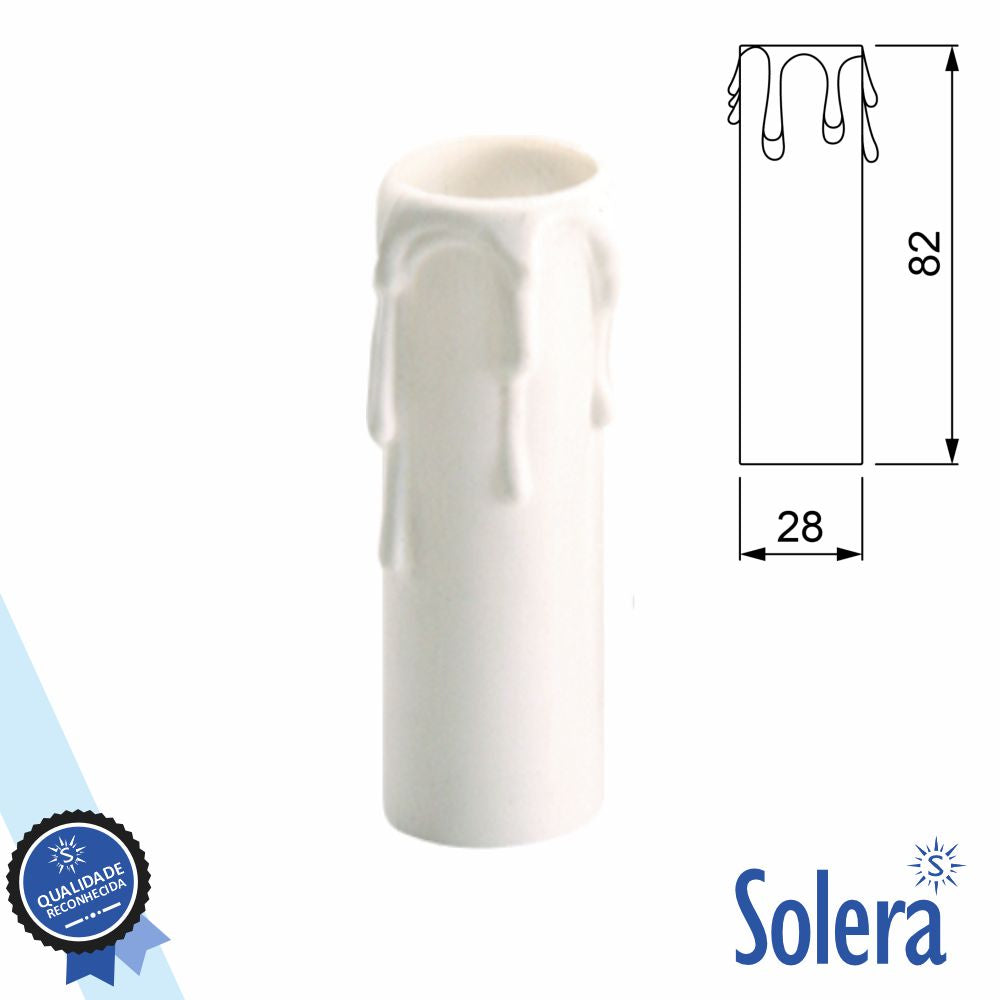 Capa P/ Suporte De Lâmpada E14 Efeito Vela Solera - Tauu.pt