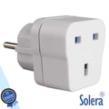 Ficha Adaptadora Viagem Schuko / Inglesa 16A Solera - Tauu,pt