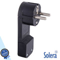Ficha Schuko Macho C/ Terra Anel Extração 220V Preta Solera - Tauu,pt
