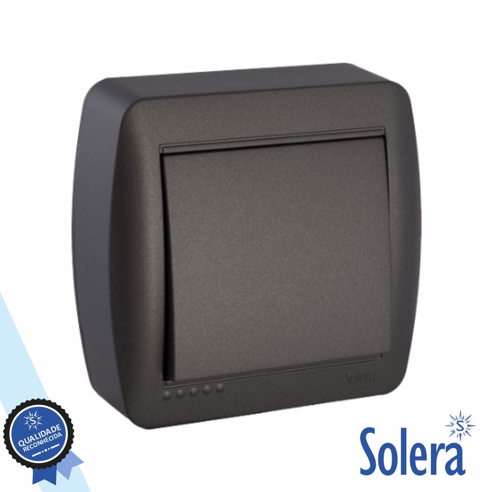 Interruptor Parede 10A 250V Preto Solera - Tauu.pt