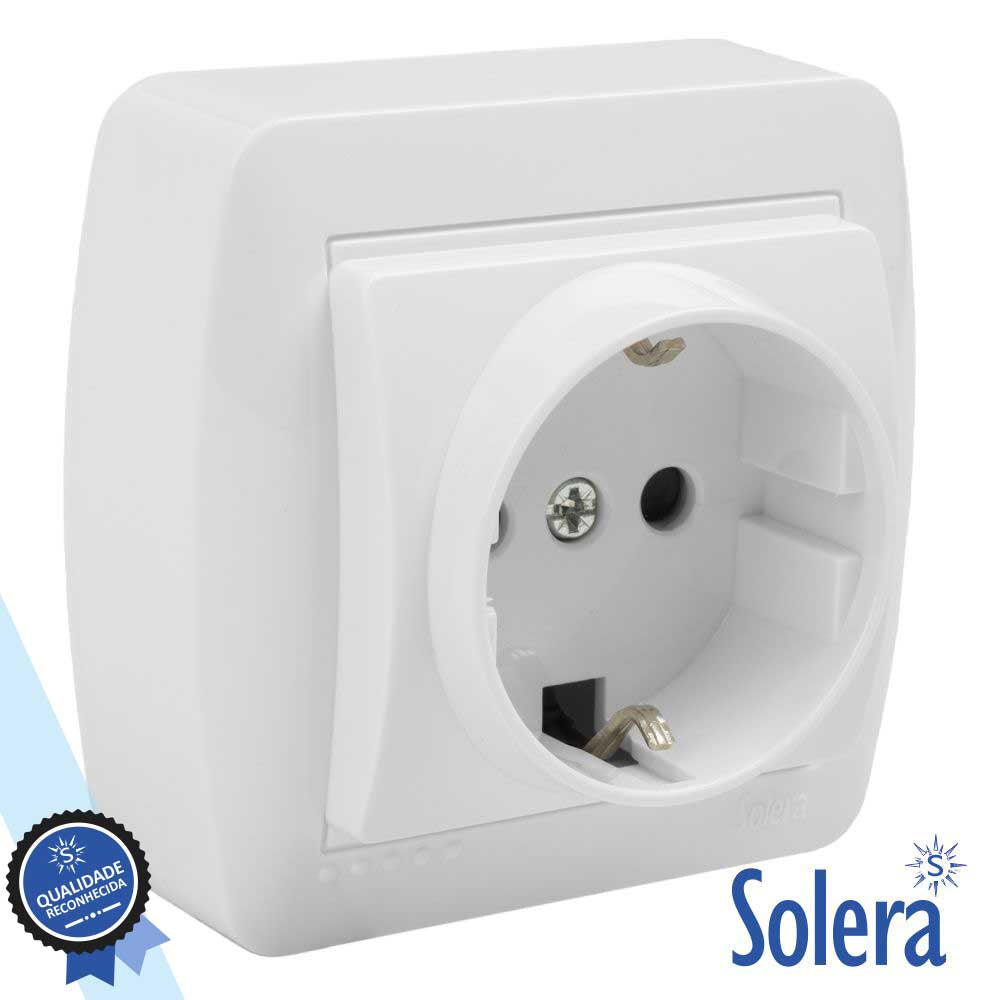 Tomada Elétrica Superfície C/ Terra Solera - Tauu.pt