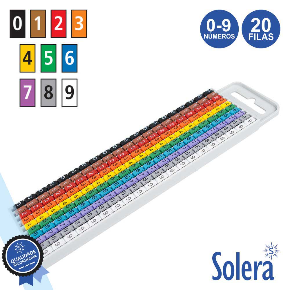 Identificador De Cabos 20 Filas De 0 A 9 1,5-2,5Mm² Solera - Tauu,pt