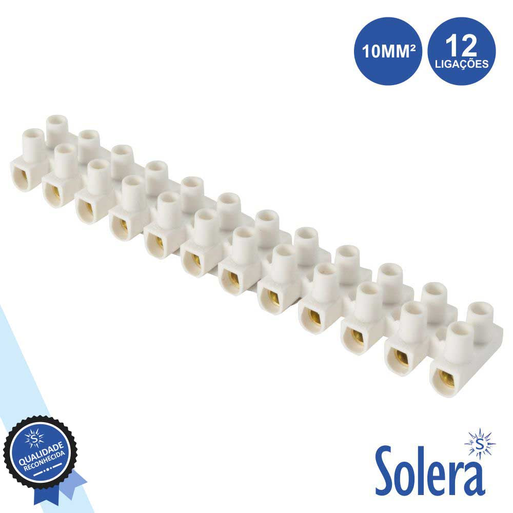 Barra De Junção 12 Cond 57A 10Mm² Branco Solera - Tauu,pt