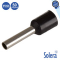 Terminal Ponteira Isolado Ø1,5X8Mm 50X Preto Solera - Tauu,pt