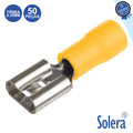 Terminal Faston Fêmea Isolado 6.35Mm Amarelo 50X Solera - Tauu.pt
