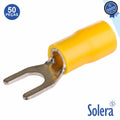 Terminal Forquilha Isolado Amarelo 50X Solera - Tauu.pt
