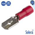 Terminal Faston Macho Isolado 6,35Mm Vermelho 50X Solera - Tauu,pt
